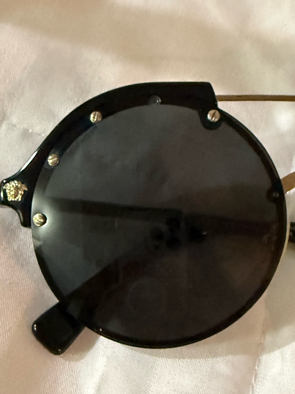 Versace 4337 GB1/87 Black Gold Round Sunglasses - Picture 6 of 8